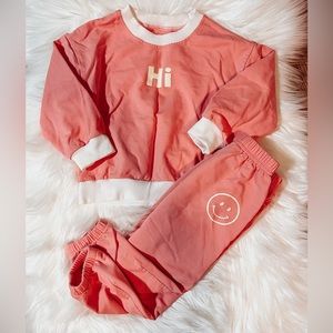 BOUTIQUE- Pink Smiley Set